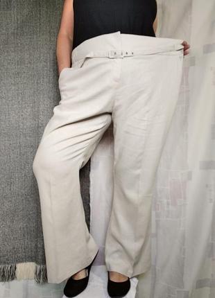 Елегантні штани на пишну високу фігуру, 55% льону