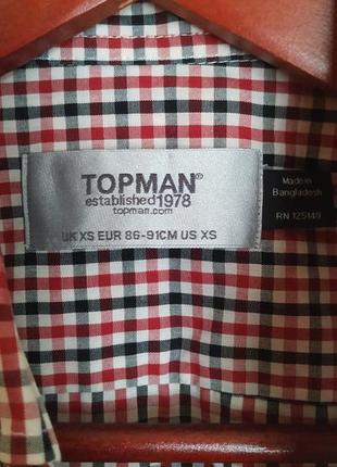 Topman сорочка в червоно-чорну клітку2 фото