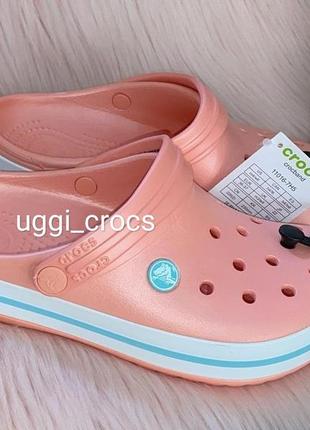 Crocband melon ice/blue женские кроксы шлепки сабо крокс