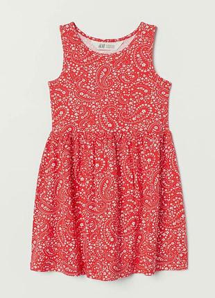 Нове плаття, червоного кольору з квітковим принтом h&m 98 104 110 116 134 140
