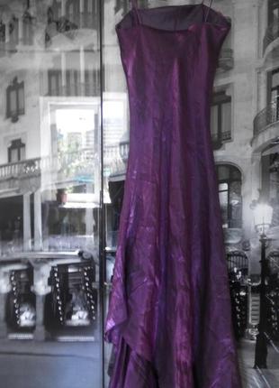 Вечернее платье на тончайших шлейгах с шарфом накидкой; франция; s/m2 фото