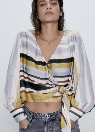 Блуза на запах zara