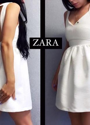 Белое платье zara