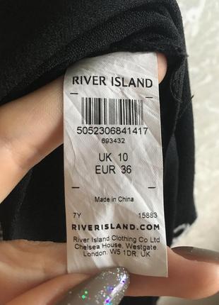 Платье чёрное в бельевом стиле river island3 фото