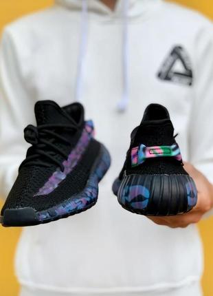 Adidas yeezy boost 350 v2 black multi кросівки текстильні