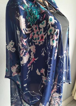 Накидка, блуза кимоно с кружевной спинкой3 фото
