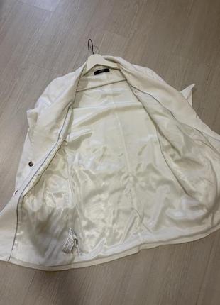 Пиджак белый жакет удлиненный7 фото