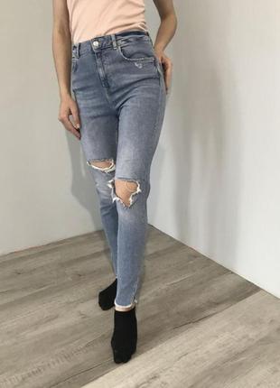 Джинсы zara basic denim