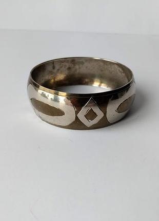Старинный браслет, серебрение, из англии. ручная работа.