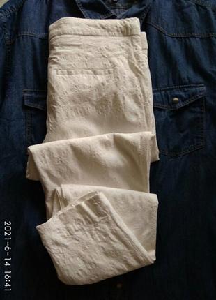 Ажурные белые крутые брюки zara s