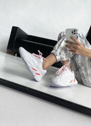 Женские  кроссовки adidas yeezy boost 700 v2 “white / orange”7 фото