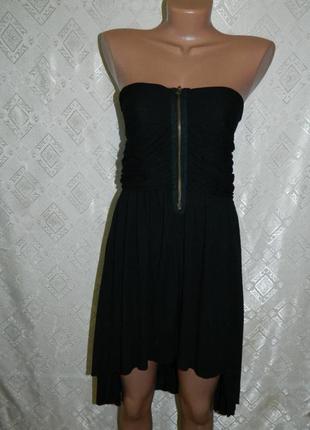 Платье бюстье черное асимметрия р. 42-44 crafted1 фото