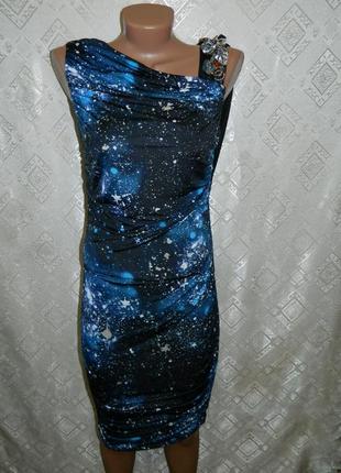 Платье нарядное с открытой спиной космос р. 42-44 river island