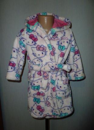 Marks&spencer м'який халат на 1,5-2 року з кітті
