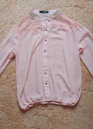 Розовая блузка1 фото