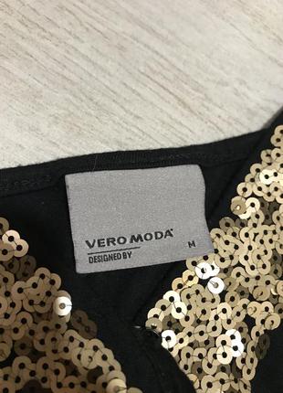 Роскошный чёрный комбез с золотыми пайетками vero moda5 фото