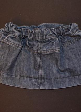 Стильная джинсовая юбочка для девочки 6-9 мес от next2 фото