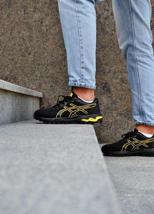 Кроссовки мужские asics gel kayano flytefoam 9 черные/желтые (асикс, кросівки)3 фото