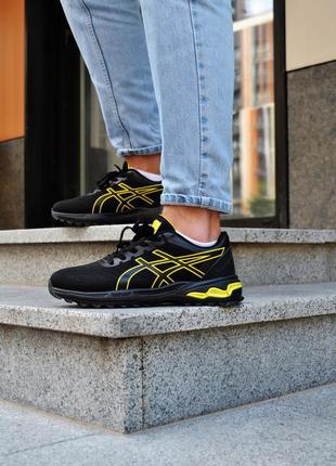 Кроссовки мужские asics gel kayano flytefoam 9 черные/желтые (асикс, кросівки)2 фото