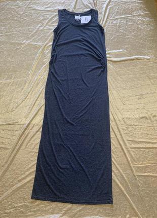 Трикотажное платье- майка макси для беременных mama licious , размер s-m