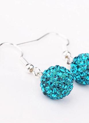 Серьги шамбала 925 * фианит
