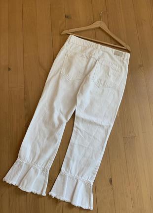 Білі джинси zara з воланом6 фото