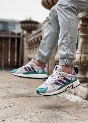 Кросівки adidas tresc run white violet кроссовки4 фото