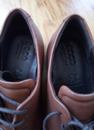 Шкіряні класичні туфлі туфли оксфорди ecco edinburgh 40розм, 632654 оригінал6 фото