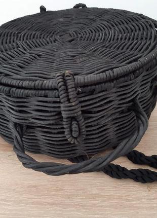 Плетена сумочка з соломки3 фото