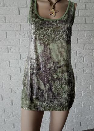 Платье, туника в пайетки м/38