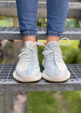 Женские кроссовки adidas yeezy boost 350 cloud white, кроссовки изи буст летние2 фото