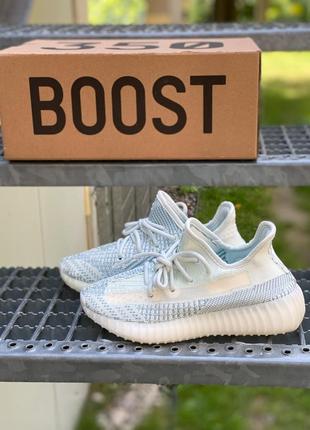 Женские кроссовки adidas yeezy boost 350 cloud white, кроссовки изи буст летние1 фото