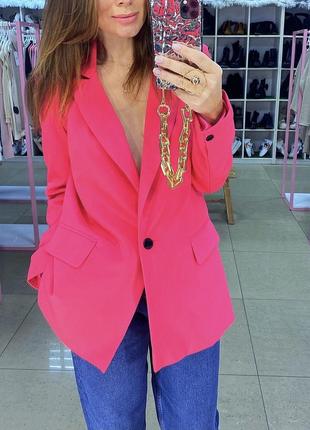 Красивый пиджак розовый3 фото
