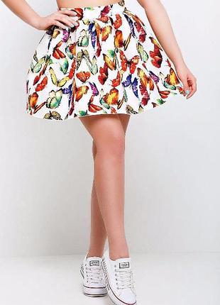 Спідниця жіноча з неопрену коротка метелики