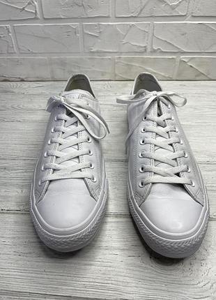 Кеди білі шкіряні converse 3