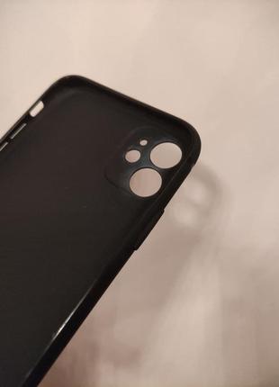 Силиконовый чехол чёрный текстурный для на айфон 11 iphone 118 фото