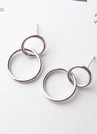 Мінімалістичні сережки , срібло 925