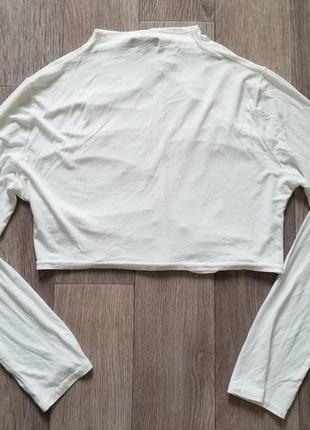 Блуза молочно-белый топ собранный спереди5 фото