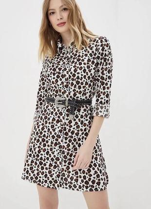 Платье рубашка леопард/jennyfer/zara/h&m5 фото