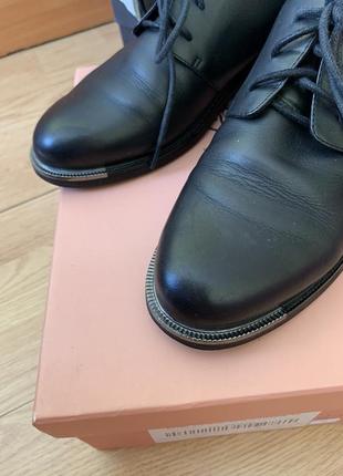 Оксфорди броги туфлі з натуральної шкіри з вирізами5 фото