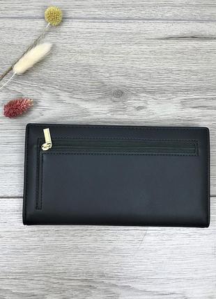 Женский кошелек, портмоне на магнитной застежке «stefany» в темно-зеленом цвете2 фото