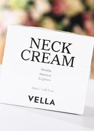 Подтягивающий и укрепляющий крем для шеи vella anti wrinkle & whitening strong neck cream