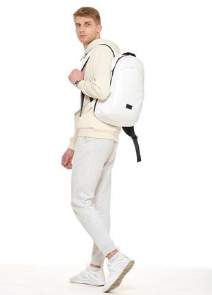 Качественный брендовый белый рюкзак мужской для путешествий7 фото