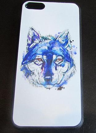 Чехол для iphone 5c рисованный волк, арт.2338-