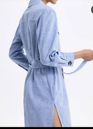 Платье рубашка zara оригинал натуральное 2