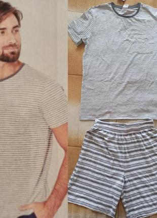 Пижама  с шортами c&a футболка и шорты домашний костюм м 48-50