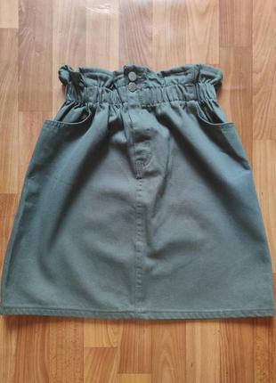 Джинсовая юбка на резинке2 фото