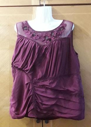 P..18 шовкова шикарна нарядна блузка per una