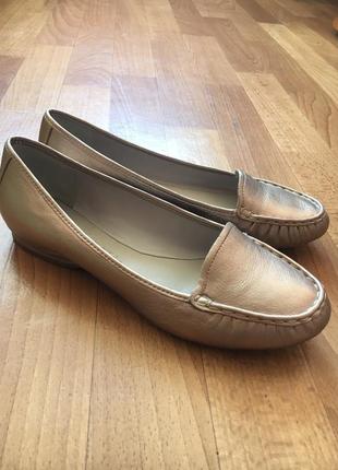 Балетки лоферы кожа clarks