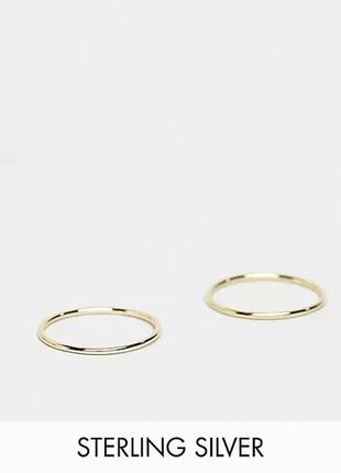 Два кольца позолоченное серебро asos1 фото